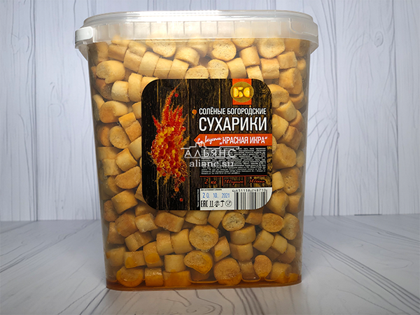 Сухарики с красной икрой в Томске