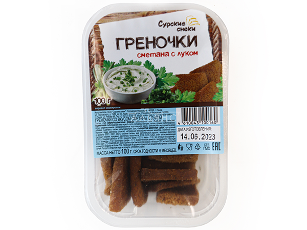 Сурские гренки Сметана с луком (100 гр) в Томске