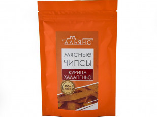 Диспенсеры для снеков: Мясо (АЛЬЯНС) вяленое курица с халапеньо (50 гр)