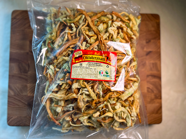 Нитка ЖАРЕНАЯ "Васаби" Oktobersnack 1 кг (сырный продукт) в Томске